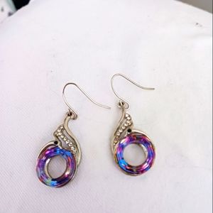 Dangling earrings multi-colored